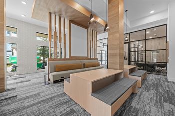 Executive business lounge with private office space